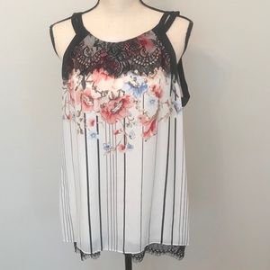 White House Black Market Floral Camisole